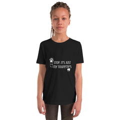 Beautiful young girl in Stop it's just my Tourette's T shirt by ND Renegade