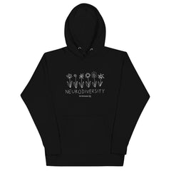 B&W Flowers Hoodie