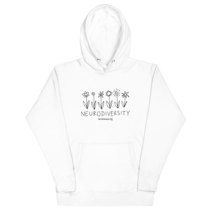 B&W Flowers Hoodie