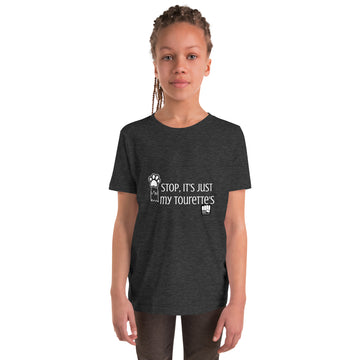 Beautiful young girl in Stop it's just my Tourette's T shirt by ND Renegade