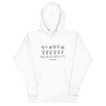 B&W Flowers Hoodie