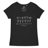 B&W Flowers V-Neck Tee